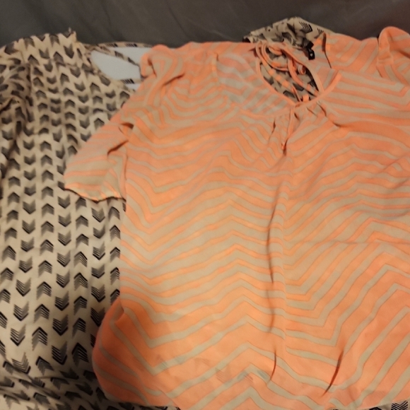 Maurices Tops - 2 Heart Soul Peach Blouse & Maurices Oversized Blouse.